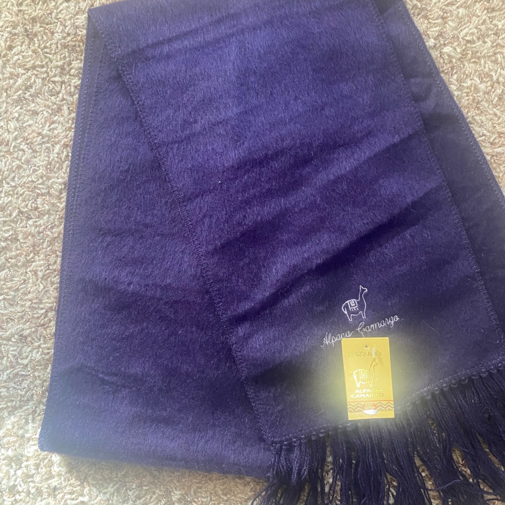 Alpaca Camargo Purple Scarf NWT